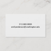 Lehrerin Visitenkarte (Rückseite)