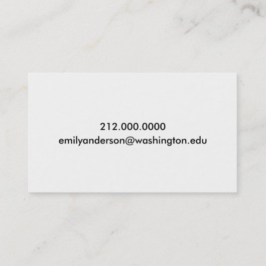 Lehrerin Visitenkarte (Rückseite)