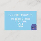 Lehrerin Visitenkarte (Rückseite)