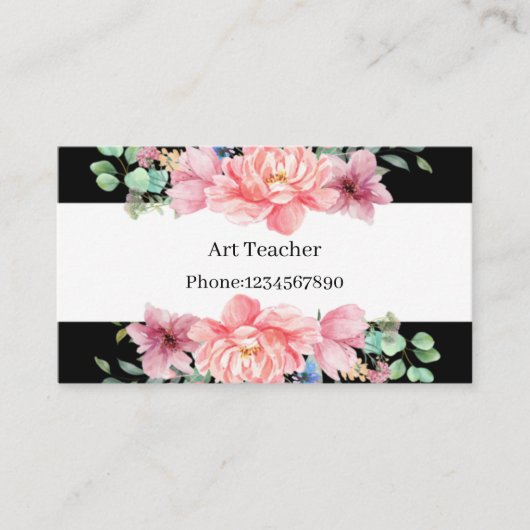 Lehrerin Visitenkarte (Vorderseite)