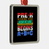 Lehrerin vor K, wo das Abenteuer beginnt Ornament Aus Metall (Rechts)