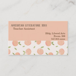 Lehrerin Wasserfarbe Muster Visitenkarte