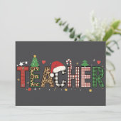 Lehrerin Weihnachten Alphabet Lehrer Geschenk Schü (Stehend Vorderseite)