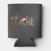 Lehrerin Weihnachten Alphabet Lehrer Geschenk Schü Dosenkühler (Vorderseite)