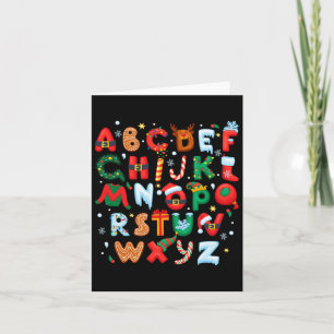 Lehrerin Weihnachten Alphabet zurück zum Schulurla Karte