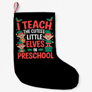 Lehrerin Weihnachten Ich lehre Niedliche Elfen Vor Kleiner Weihnachtsstrumpf