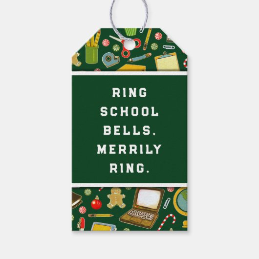 Lehrerin Weihnachtsfeiertag Geschenkanhänger (Vorderseite)