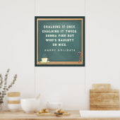 Lehrerin Weihnachtsfeiertag Poster (Küche)