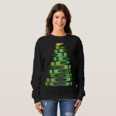 Lehrerin Weihnachtsgeschenk Crayon Tree Sweatshirt (Vorne ganz)