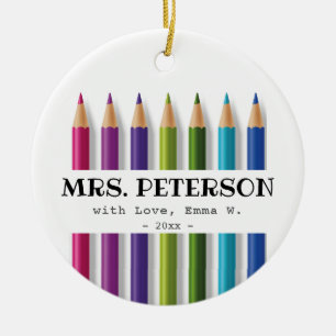 Lehrerin Weihnachtsgeschenk Personalisiert Keramik Ornament