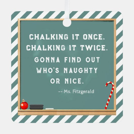 Lehrerin Weihnachtskollektiv Ornament Aus Metall (Vorderseite)