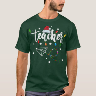 Lehrerin Weihnachtslicht Niedlichen Weihnachten T-Shirt