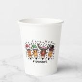 Lehrerin Weihnachtsstifte Lehrerin Leben frohe Wei Pappbecher (Vorderseite)