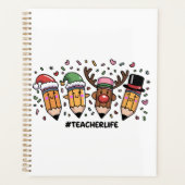 Lehrerin Weihnachtsstifte Lehrerin Leben frohe Wei Planer (Vorderseite)