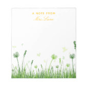 Lehrerin Wertschätzung Boho Floral Notizblock (Vorderseite)