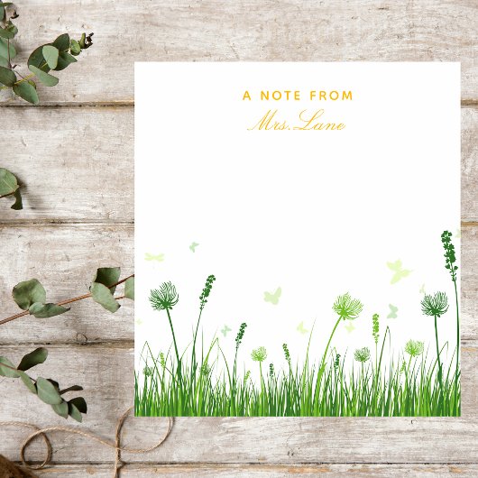 Lehrerin Wertschätzung Boho Floral Notizblock