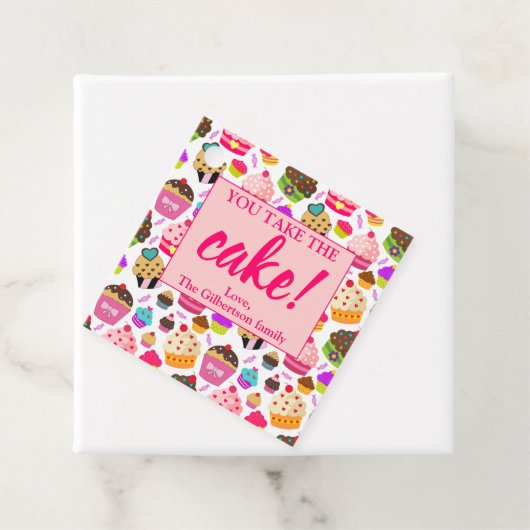 Lehrerin Wertschätzung Cupcake Sie nehmen den Kuch Geschenkanhänger (Beispiel)