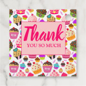 Lehrerin Wertschätzung Cupcake Sie nehmen den Kuch Geschenkanhänger (Rückseite)