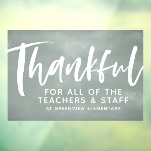 Lehrerin Wertschätzung dankbar chalkboard Fensteraufkleber (Blatt 3)