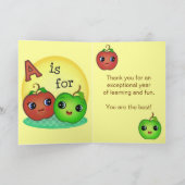 Lehrerin Wertschätzung Danke Grußkarte (Innenseite)