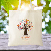 Lehrerin Wertschätzung danke Ihnen Lehrerin Tree Tragetasche