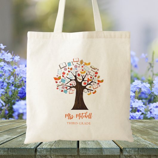 Lehrerin Wertschätzung danke Ihnen Lehrerin Tree Tragetasche