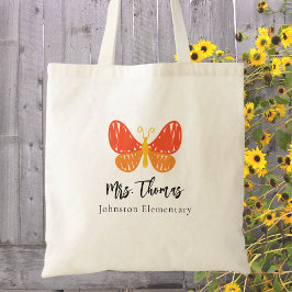 Lehrerin Wertschätzung Danke, Lehrerin Butterfly Tragetasche