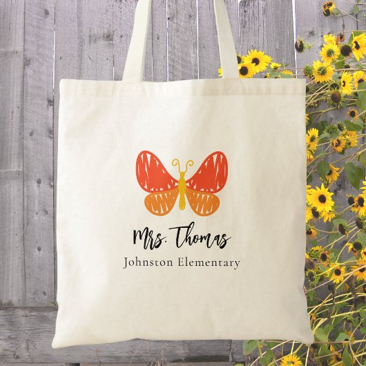 Lehrerin Wertschätzung Danke, Lehrerin Butterfly Tragetasche