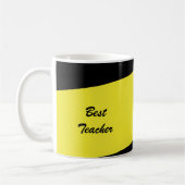 Lehrerin Wertschätzung, Danke, Name, Gelb Kaffeetasse (Links)