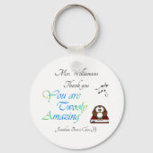 Lehrerin Wertschätzung Danke Owl Schlüsselanhänger (Vorderseite)