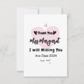 Lehrerin Wertschätzung Danke Schule Custom (Vorderseite)