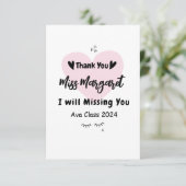 Lehrerin Wertschätzung Danke Schule Custom (Stehend Vorderseite)