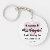 Lehrerin Wertschätzung Danke Schule Custom Schlüsselanhänger (Vorderseite)