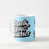 Lehrerin Wertschätzung Vielen Dank Kaffeetasse (Vorderseite Links)