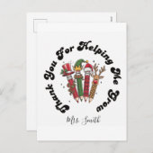 Lehrerin Wertschätzung Weihnachten (Vorne/Hinten)