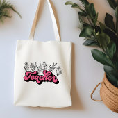 Lehrerin Wildblume Tote Tag Tragetasche