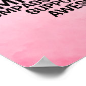 Lehrerin Word Cloud Name Pink Ombre Poster (Ecke)