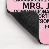 Lehrerin Word Cloud Pink Ombre Mousepad (Ecke)