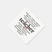 Lehrerin Words Coquette Serviette (Ecke)