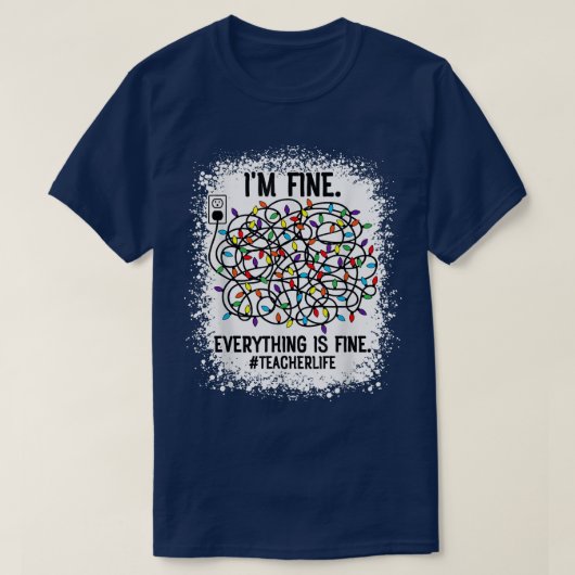 Lehrerin Xmas Licht seine Feinheit im schönen alle T-Shirt (Design vorne)