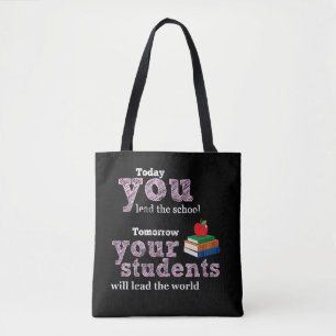 Lehrerin zitiert Typografie Tasche