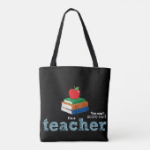 Lehrerin zitiert Typografie Tasche (Rückseite)