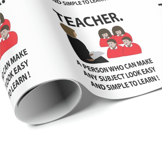 Lehrerin zurück an die Schule Zitat Typografie Leh Geschenkpapier (Rolleneckpunkt)
