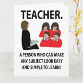 Lehrerin zurück an die Schule Zitat Typografie Leh Karte (Gelbe Blume)