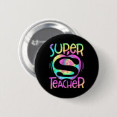 Lehrerin zurück zur Apple Schule Gefärbte Krawatte Button (Vorne & Hinten)