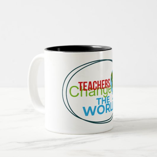 Lehrerin Zweifarbige Tasse (Vorderseite Links)