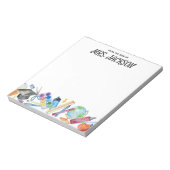 Lehrerindividueller Name Wasserfarbe Schulmaterial Notizblock (Rotiert)