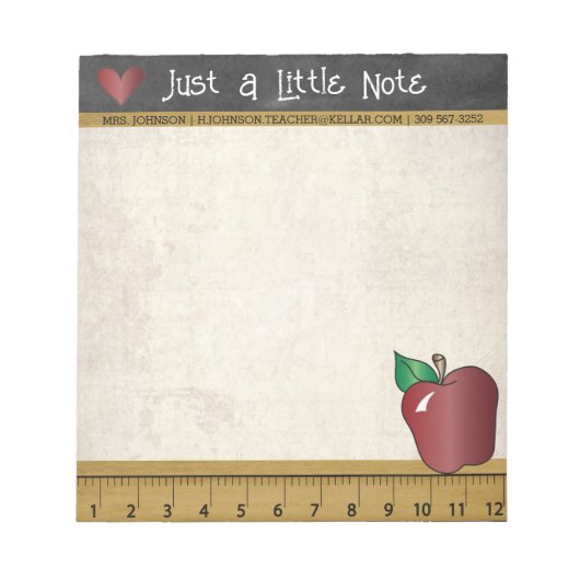 Lehrerinformation | Vintager Stil Notizblock (Vorderseite)