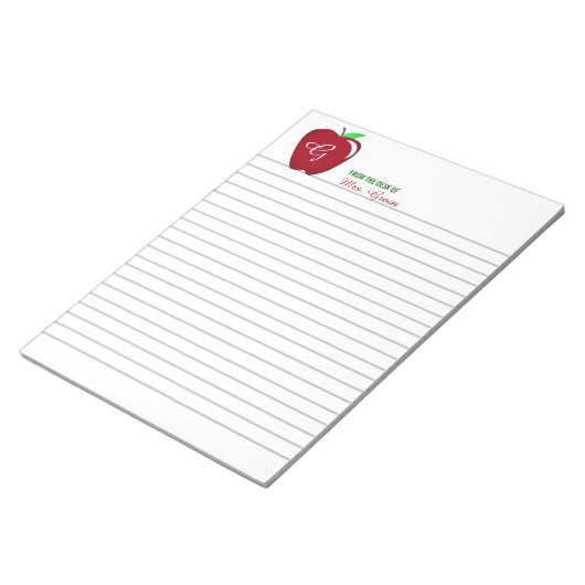 LehrerInnen-Apple-Lined-Notepad Notizblock (angewinkelt)