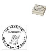 LehrerInnen Briefmarke im Klassenzimmer mit Apple  Gummistempel (Stempel)